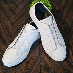 To Boot New York Bolla White Soft Calf Leather Sneakers Men's 11 Made In Italy